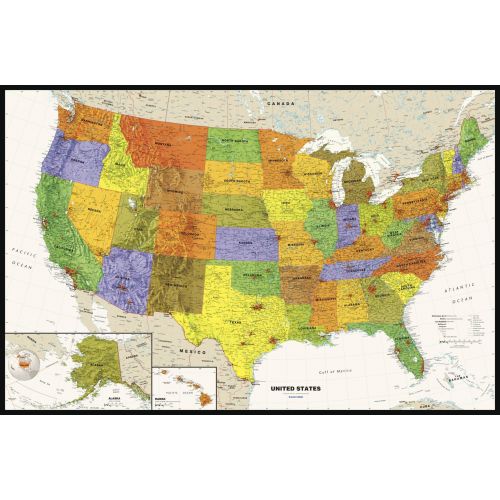 Contemporary Usa Wall Map