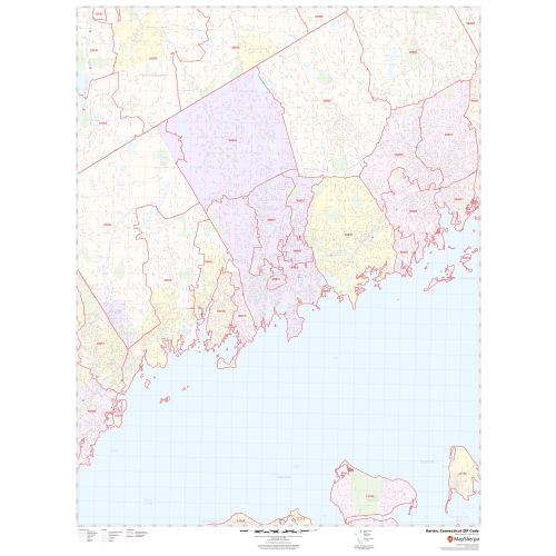 Darien ZIP Code Map, Connecticut