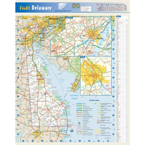 Delaware State Wall Map