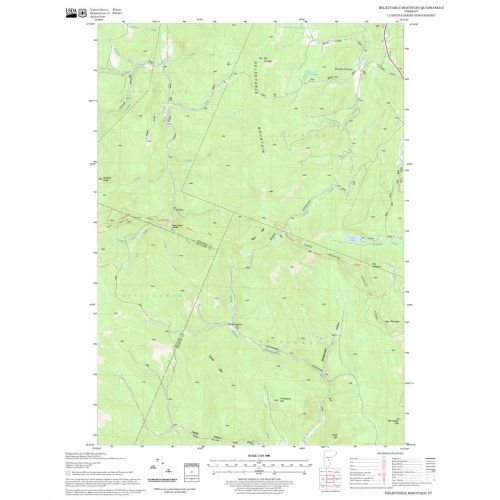 Delectable Mountain Quadrangle Map, New Hampshire-Vermont Map