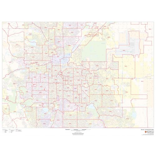 Denver Colorado Zip Codes Map