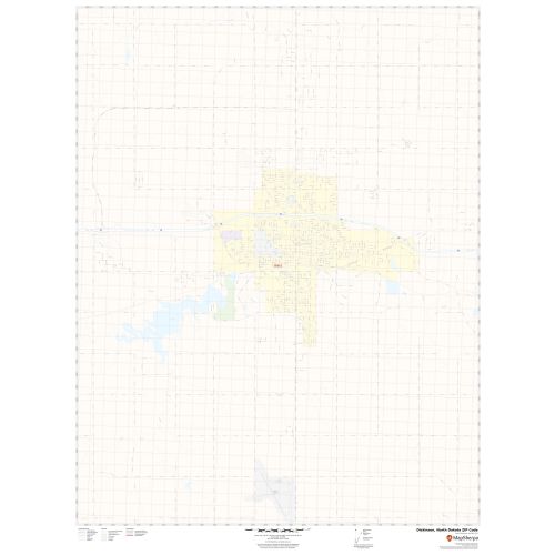 Dickinson ZIP Code Map, North Dakota