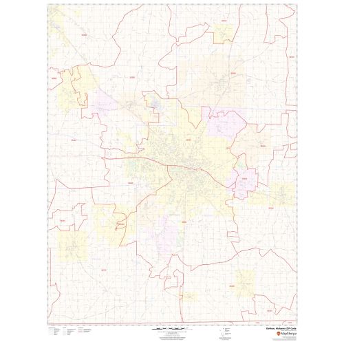 Dothan ZIP Code Map, Alabama