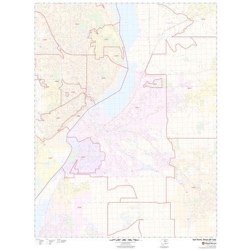 East Peoria ZIP Code Map, Illinois