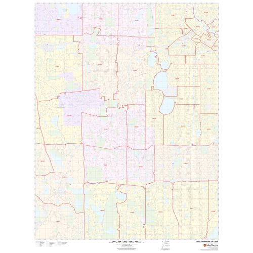 Edina ZIP Code Map, Minnesota