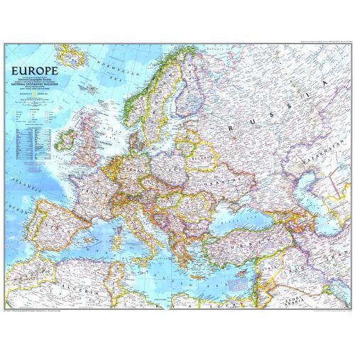 Europe Published 1992 Map