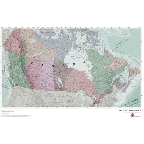 Executive Canada Political Map