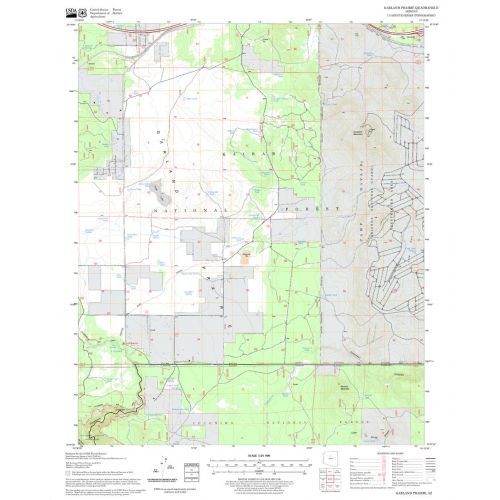 Garland Prairie Quadrangle Map, Arizona Map