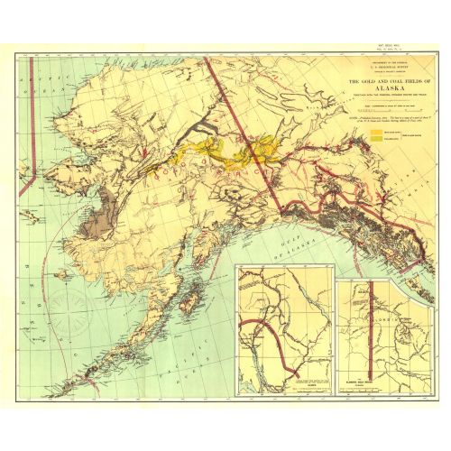 Gold And Coal Fields Of Alaska Published 1898 Map