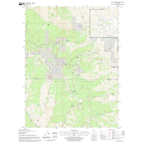 Hall Ridge Quadrangle Map, California Map
