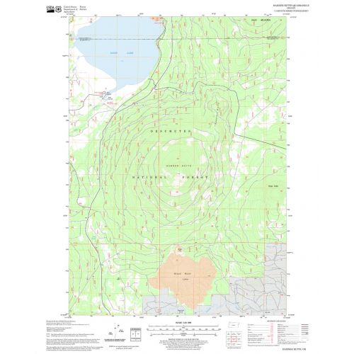 Hamner Butte Quadrangle Map, Oregon Map