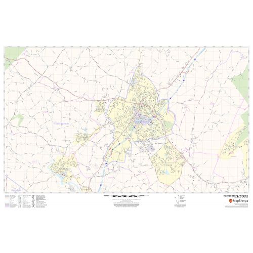 Harrisonburg, VA Map