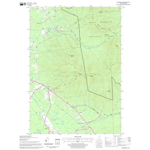 Jefferson Quadrangle Map, New Hampshire-Vermont Map