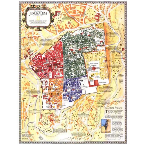 Jerusalem The Old City Published 1996 Map