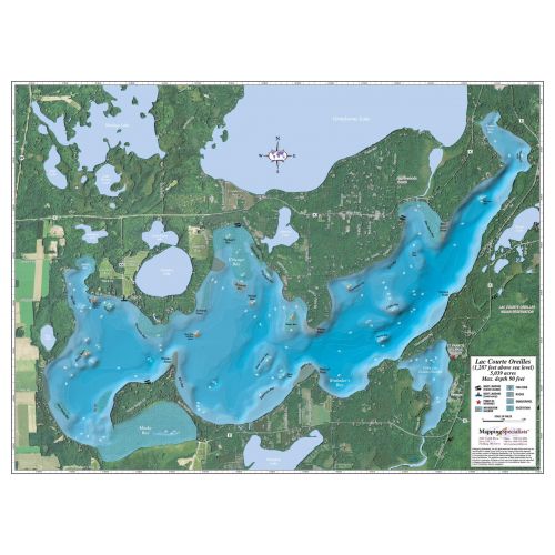 Lac Courte Oreilles Lake Map