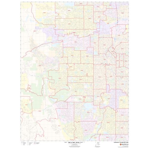 Lakewood ZIP Code Map, Colorado