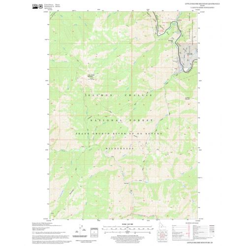 Little Soldier Mountain Quadrangle Map, Idaho Map