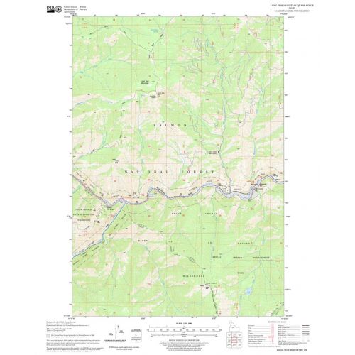 Long Tom Mountain Quadrangle Map, Idaho Map