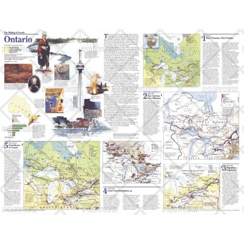 Making Of Canada Ontario Theme Published 1996 Map