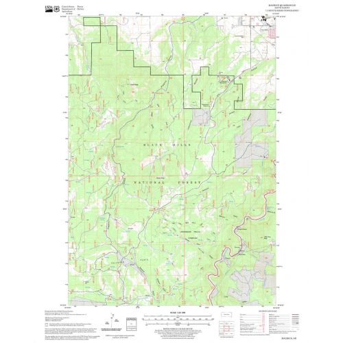 Maurice Quadrangle Map, South Dakota Map
