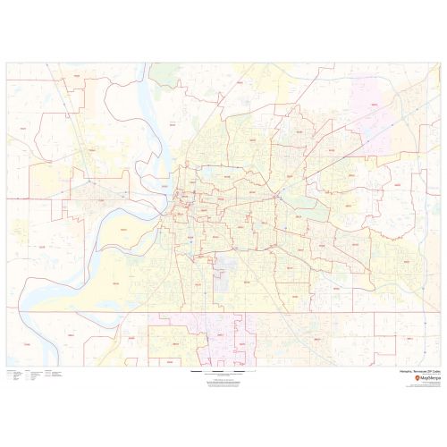 Memphis Tennessee Zip Codes Map