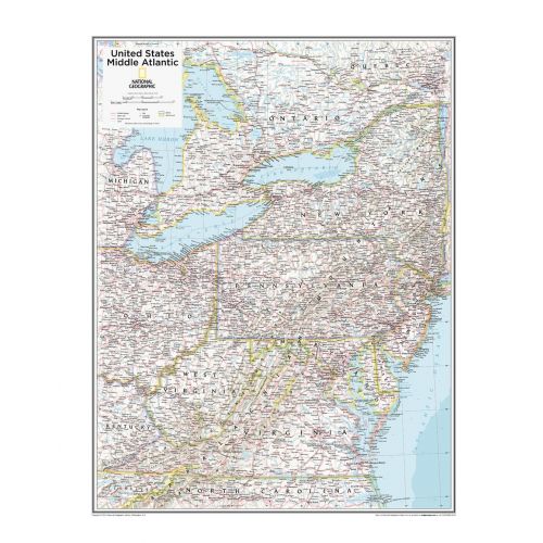 Middle Atlantic U.S. - Atlas of the World, 10th Edition