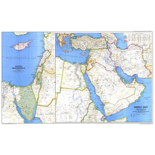 Middle East Published 1978 Map