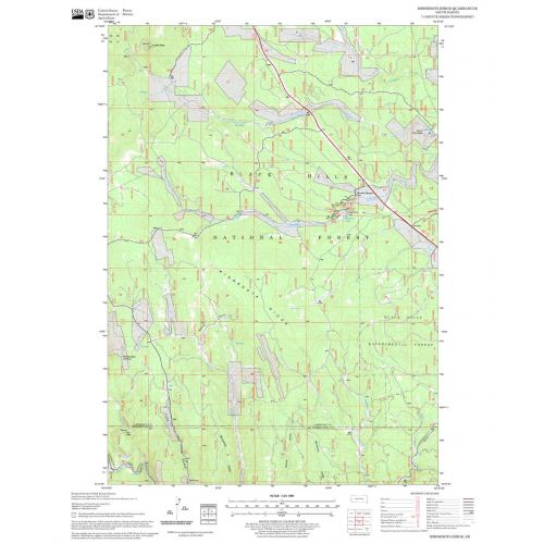 Minnesota Ridge Quadrangle Map, South Dakota Map