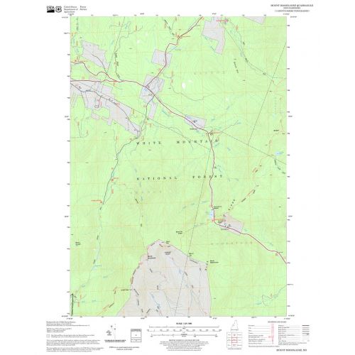 Mount Moosilauke Quadrangle Map, New Hampshire-Vermont Map