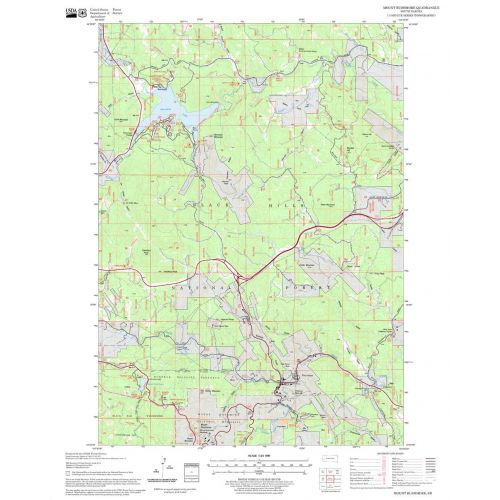 Mount Rushmore Quadrangle Map, South Dakota Map