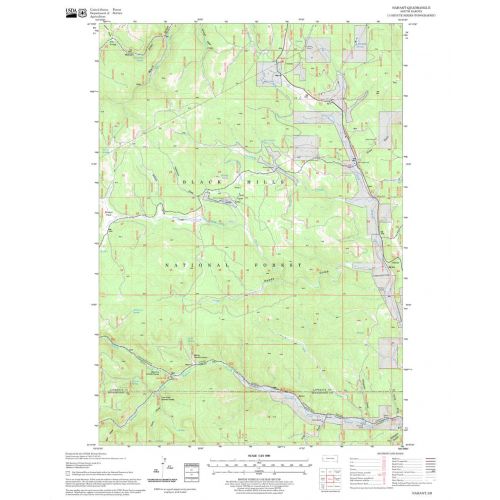 Nahant Quadrangle Map, South Dakota Map