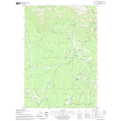 Napoleon Hill Quadrangle Map, Idaho Map