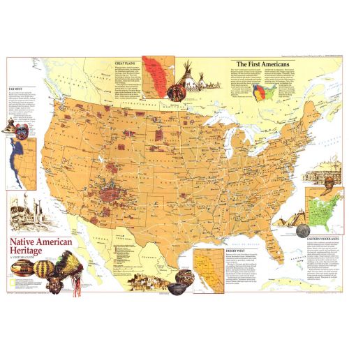 Native American Heritage Published 1991 Map
