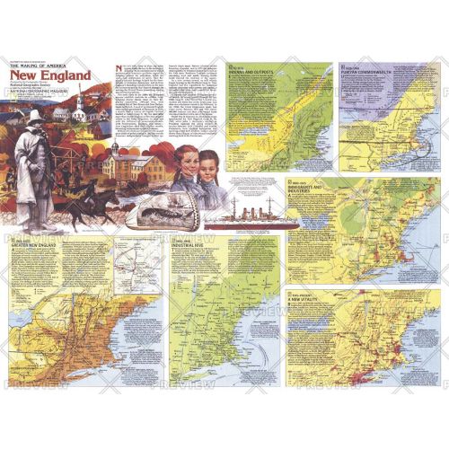 New England Map Side 2 Published 1987