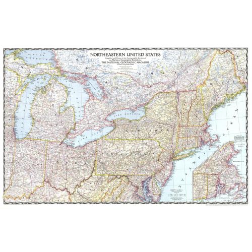 Northeastern United States Published 1945 Map