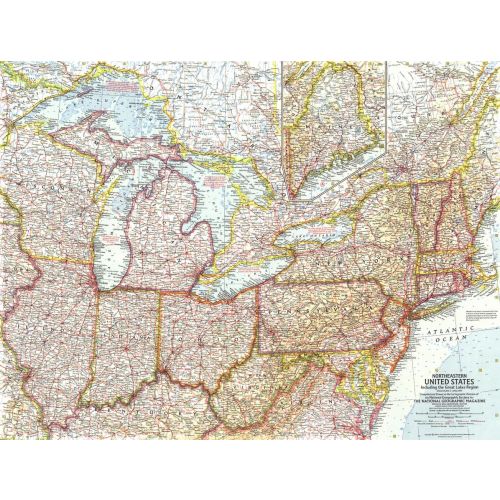 Northeastern United States Published 1959 Map