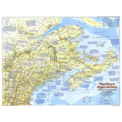 Northern Approaches Maine To The Maritimes Published 1985 Map