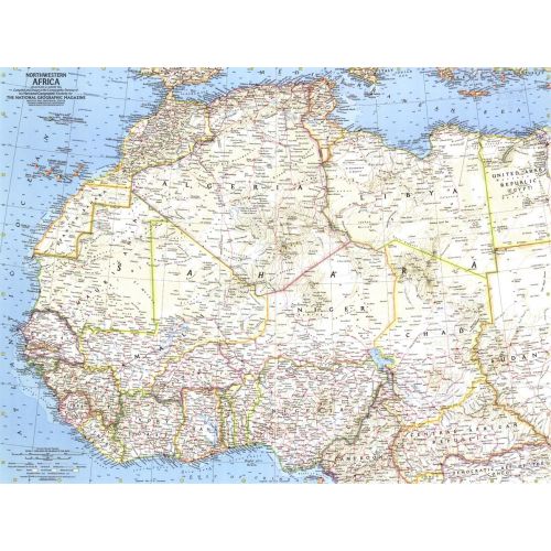 Northwestern Africa Published 1966 Map