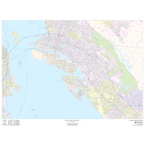 Oakland, California Inner Metro - Landscape Map