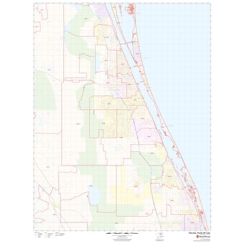 Palm Bay ZIP Code Map, Florida