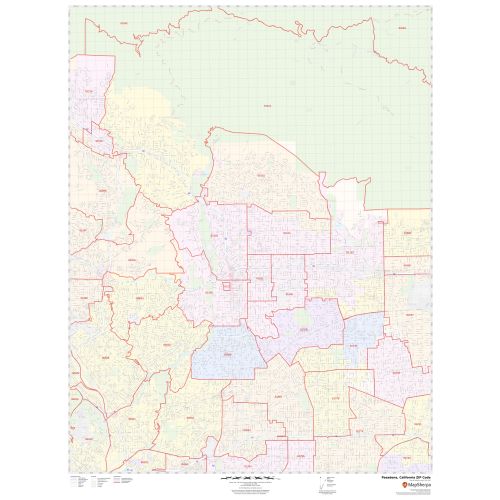 Pasadena ZIP Code Map