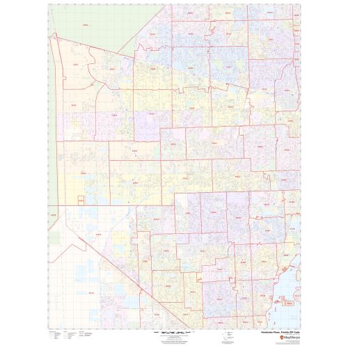 Pembroke Pines ZIP Code Map, Florida