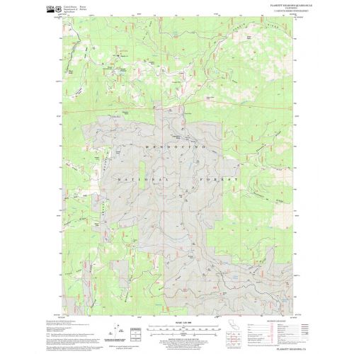 Plaskett Meadows Quadrangle Map, California Map