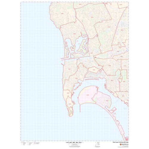 Point Loma ZIP Code Map