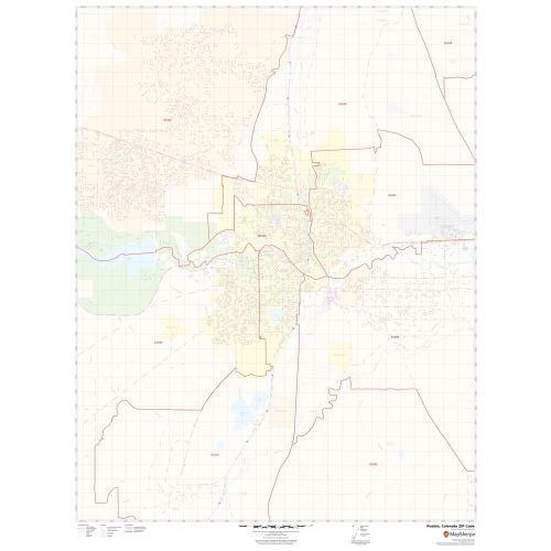 Pueblo ZIP Code Map, Colorado