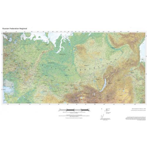 Regional Relief Russian Federation Map
