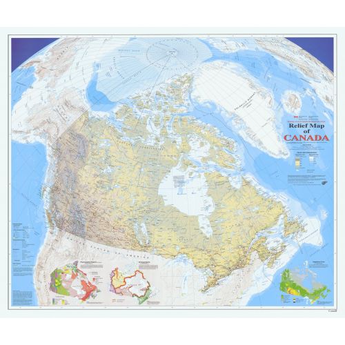Relief Map Of Canada Wall Map Atlas Of Canada