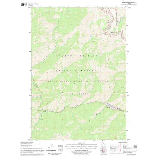Rock Creek Quadrangle Map, Idaho Map