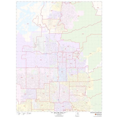 Salt Lake City ZIP Code Map