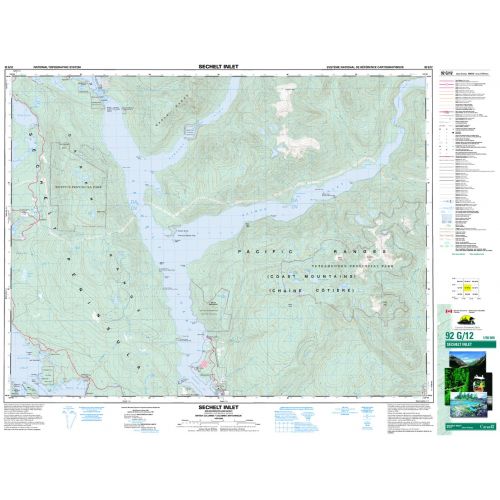 Sechelt Inlet - 92 G/12 - British Columbia Map